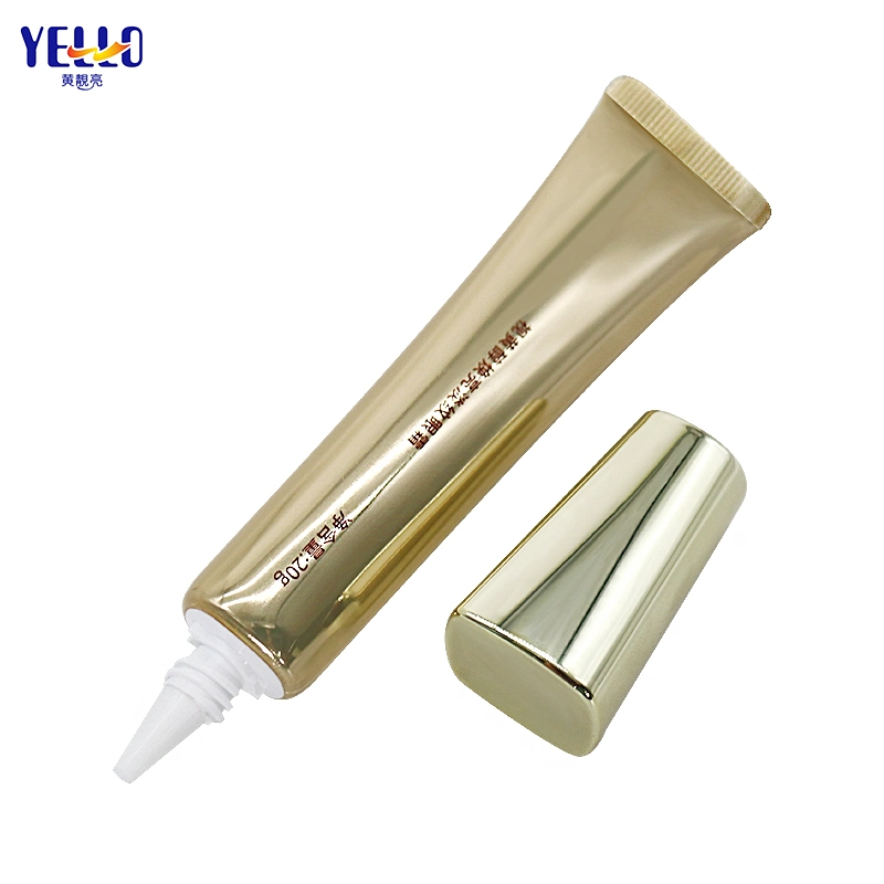 20g Gold Squeeze Tube Packaging Empty Squeeze Tube Round PE Cosmetic Tube