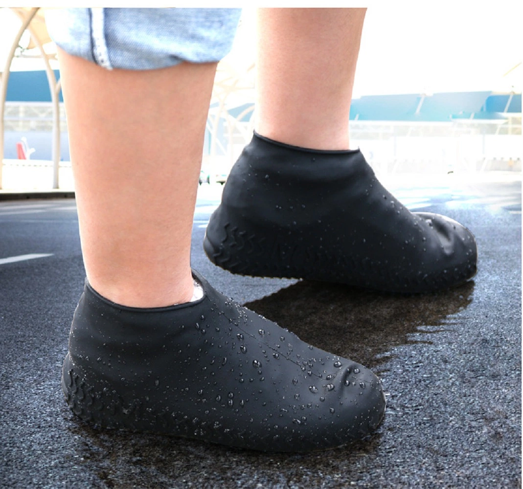 Chuva de silicone para sapatos Sapata reutilizável abrange impermeável ao ar livre antiderrapagem equipamento túnicas para as crianças, as mulheres, os homens a ESG17251