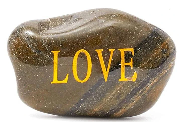 High quality/High cost performance Buddhism Customizable Lettering Pebble Stones Decorative Pebbles Stone Combination Set Stone Lettering Stone Come on, Be Happy, Happy, Love