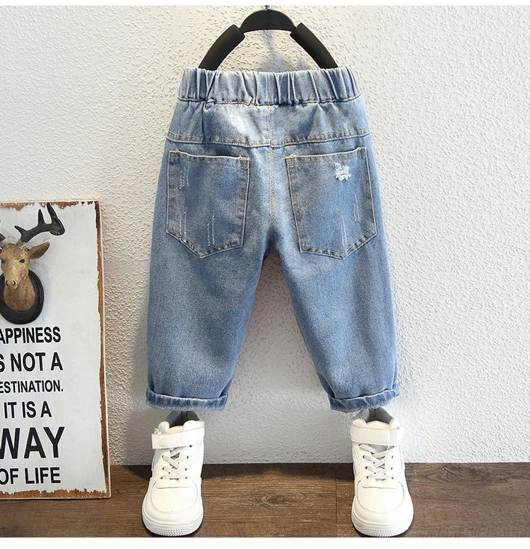 High Quality Customization Kids Denim Pants Wholesale Loose Casual Children's Jeans Pants