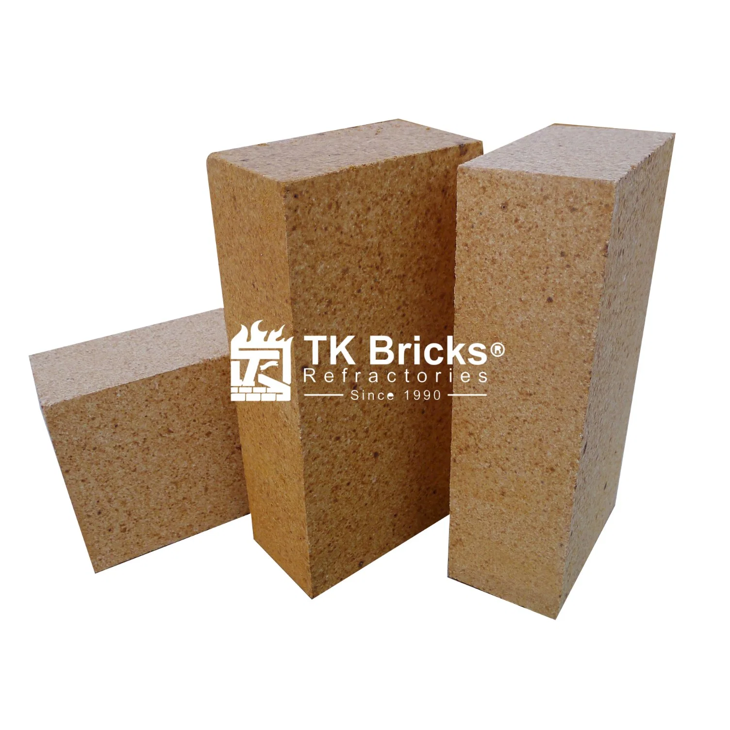 Tk Bricks Low Price Casting Large Size Low Porosity Curved Fire Clay Brick for Glass Furnace