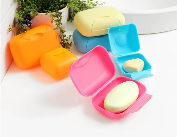 2 Sets Plastic Soap Case Holder Container Box Dishes Home Outdoor Hiking Camping Travel