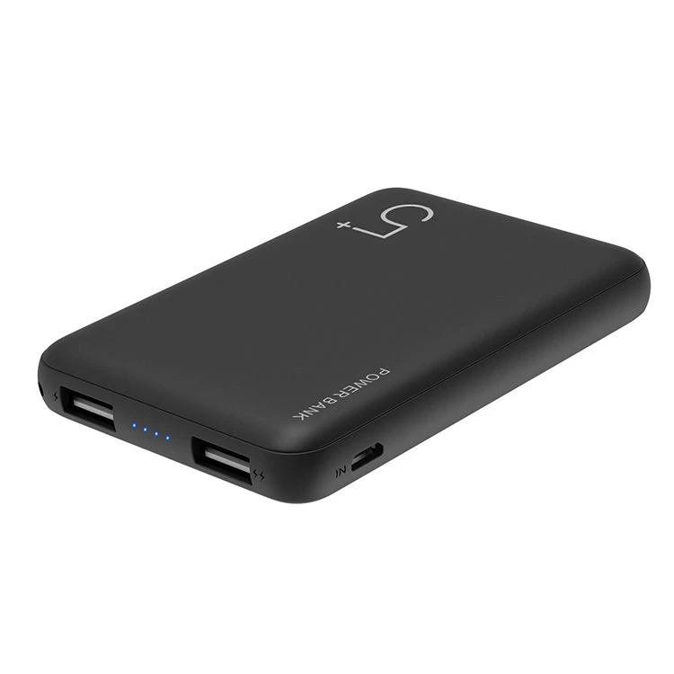 Ail P5-un pequeño y exquisito cargador de teléfono inteligente 5000 mAh 1input/2output Color barato Banco de energía polímero de energía de carga Tesoro