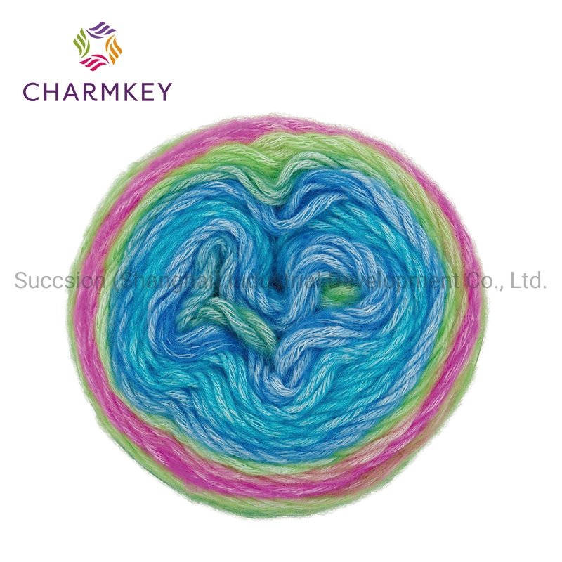 Soft and Colorful Fancy Cake Yan 60% Cotton 30% Acrylic 10%Wool for Sweater