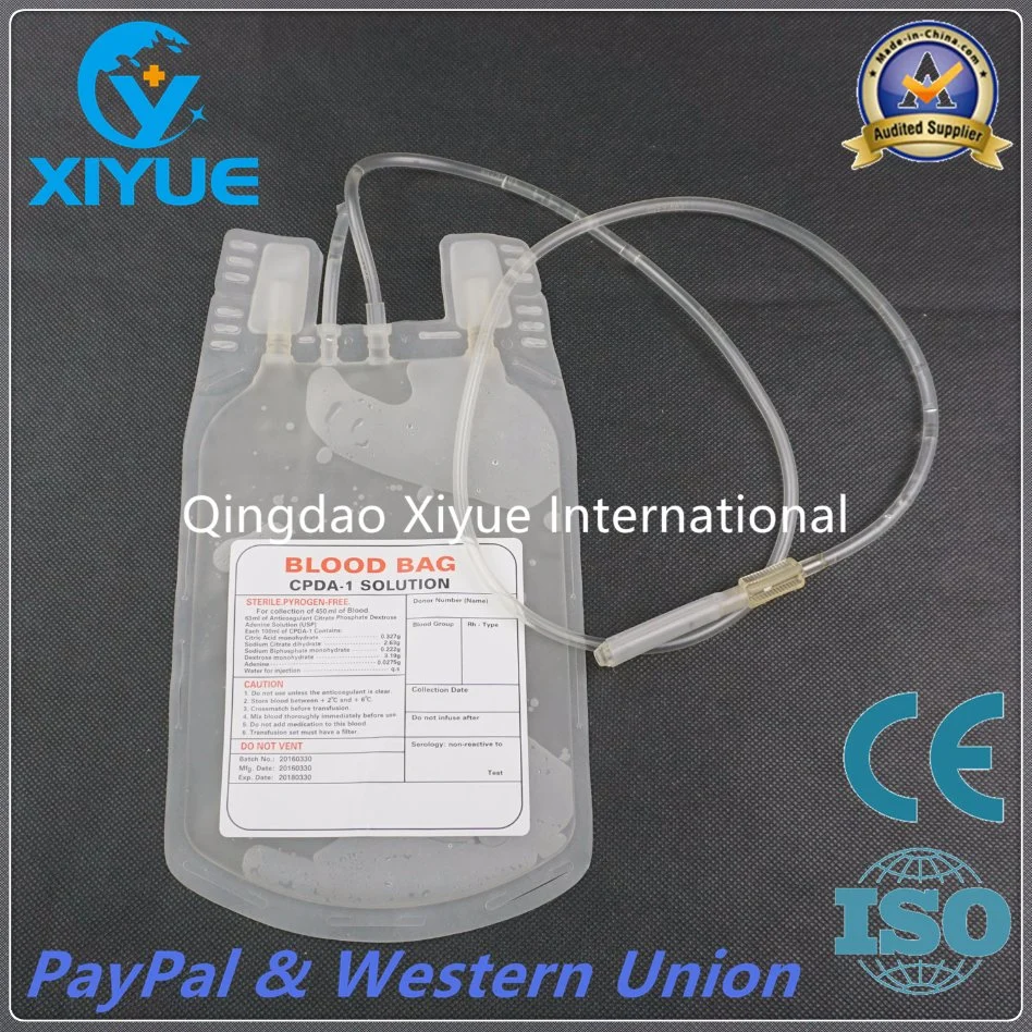 Disposable Single Regular Blood Bag with Ce&ISO