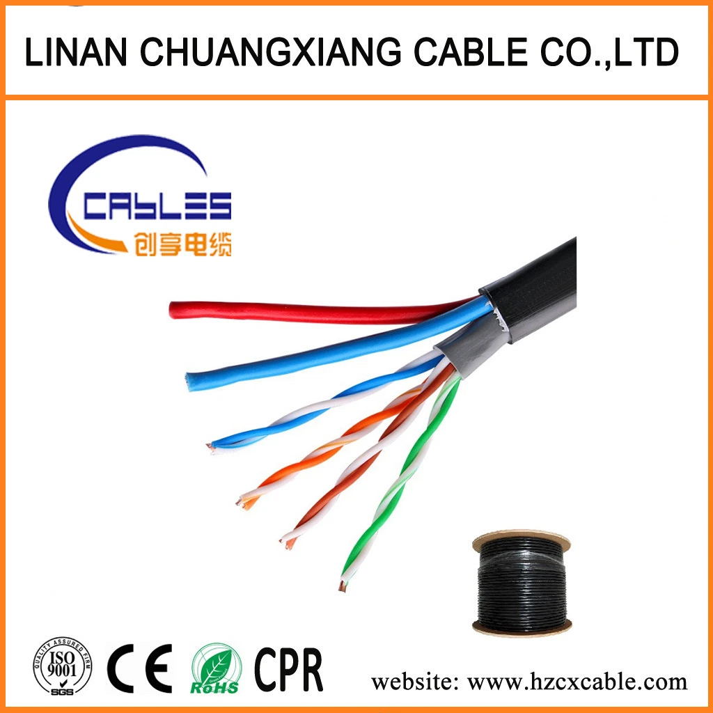 LAN Cable UTP Cat5e 24AWG PVC Jacket Data Cable Copper Wire Cu/Bc/CCA Network Cable Copper Wire Computer Cable