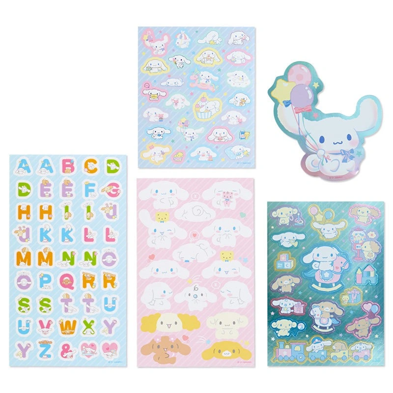 Ruunjoy Wholesale/Supplier Sanrio Sticker Pack Sanrio Stickers Sets Accessories Kuromi Kt My Melody Sanrio Family Kawaii DIY Cartoon Sticker