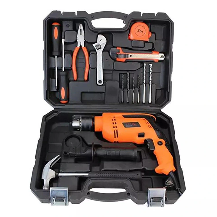 15pcs conjunto de herramientas de mano de hardware eléctrico caja de herramientas con taladro eléctrico SR012-1