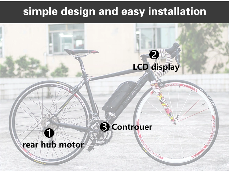 Bicicleta eléctrica de alta eficiencia E Bicicleta Kit con 250W 350W 500cc Motor cubo W