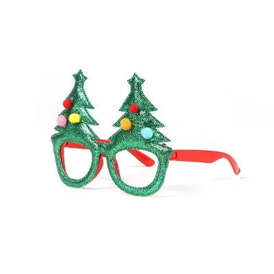 Bonhomme de neige bois lunettes décorations de fête de Noël