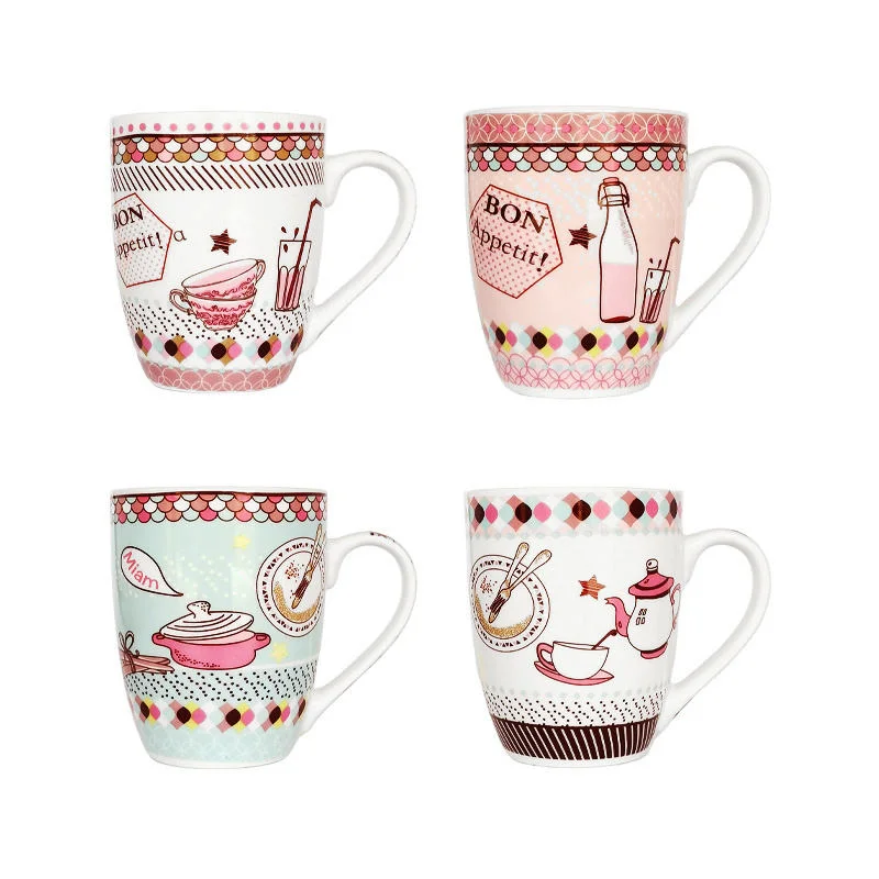 Wholesale/Supplier China Bone Ceramic Christmas Themed Set of 4 Coffee Cup Mug