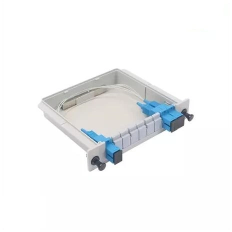 Premium High quality/High cost performance Cassette Type Fiber Optic PLC Splitter 1*2 SC/PC Connector 09mm with Excellent Uniformity & Reliability