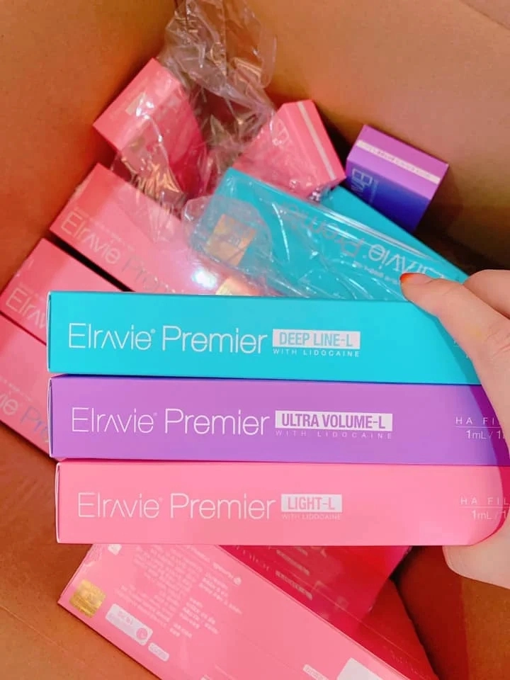 Elravie Premier Ultra Volume Lidocaine 1ml Injectable Cross Linked Hyaluronic Acid Dermal Filler Long-Lasting Ha Dermal Filler Best Choice for Deep Wrinkle