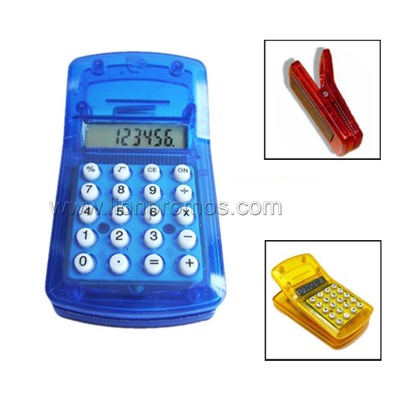 Mini Portable Clip Shape Mini Cheap Promotional Gift 8digits Calculator