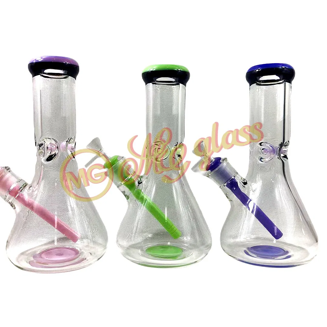 Mg Heady Glass Water Pipe Classical Beaker Oil Burner with Multi Colors