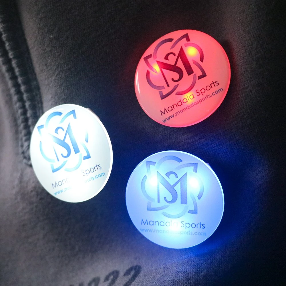 Wholesale/Supplier LED Luminescent Acrylic Luminescent Pin Enterprise Annual Celebration Badge