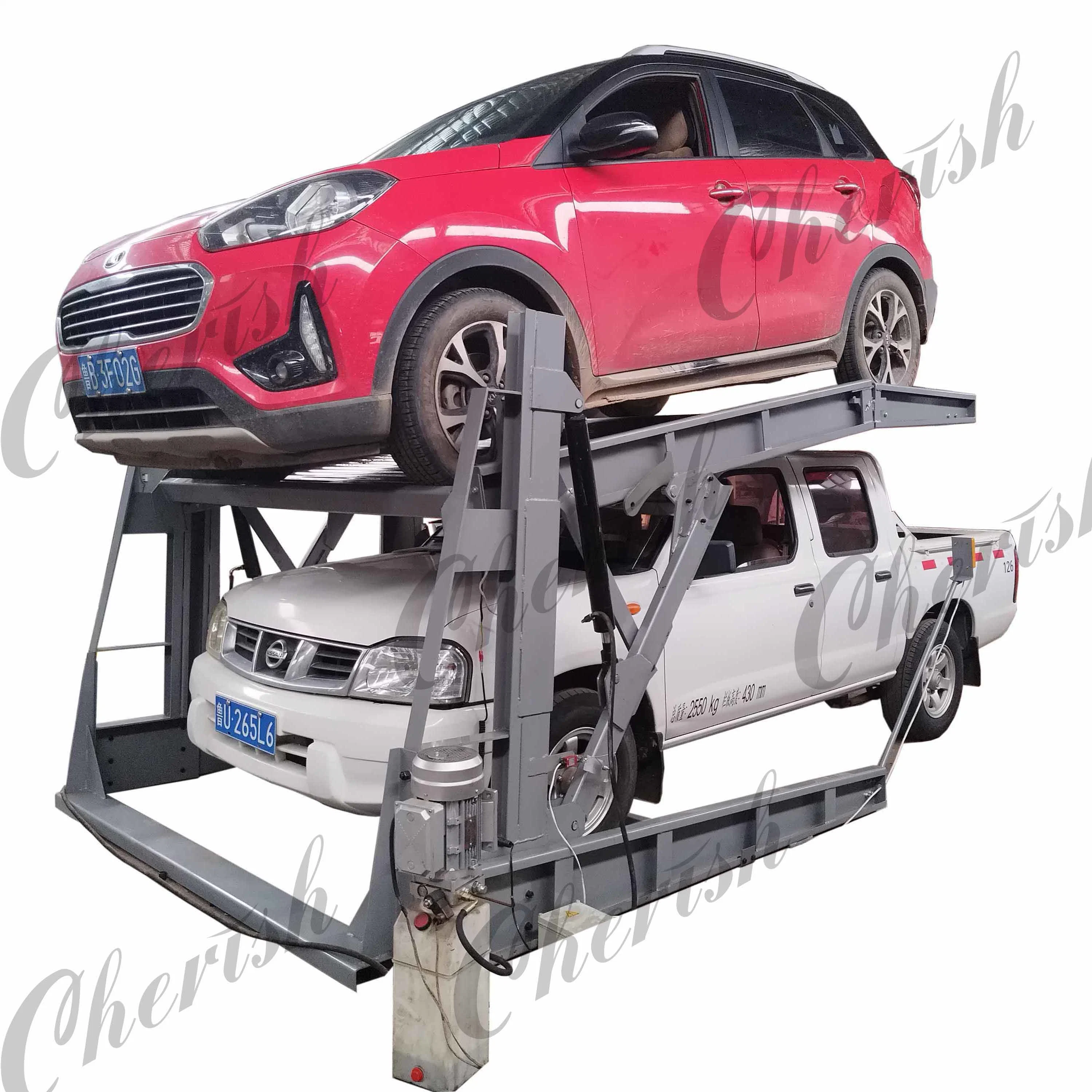 Automated Hydraulic Double Hoist Tilting Car Stack Parking Lifter