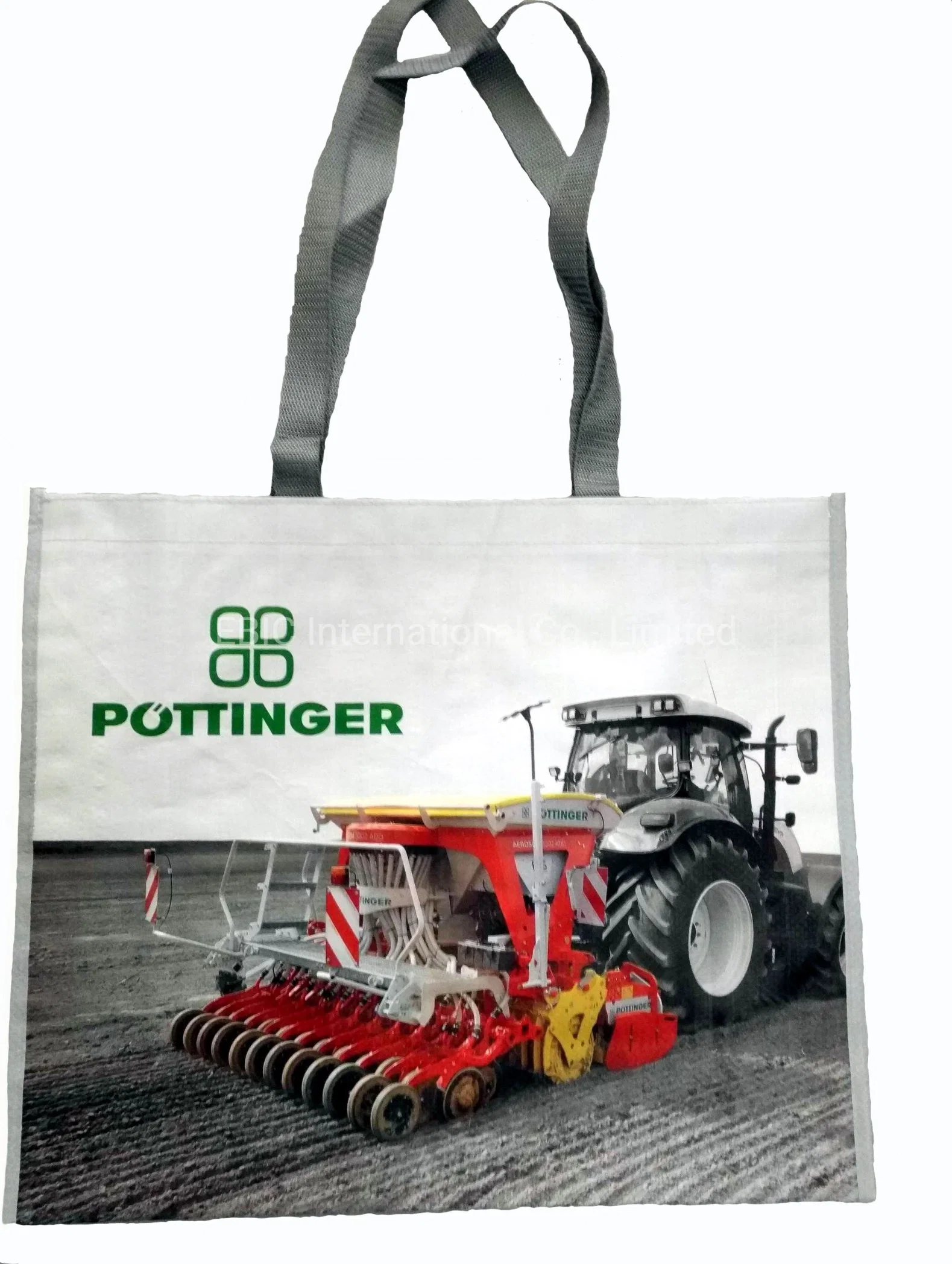 Glossy Printed BOPP Film Coated Laminated Carry Shopping Bag with Ribbon