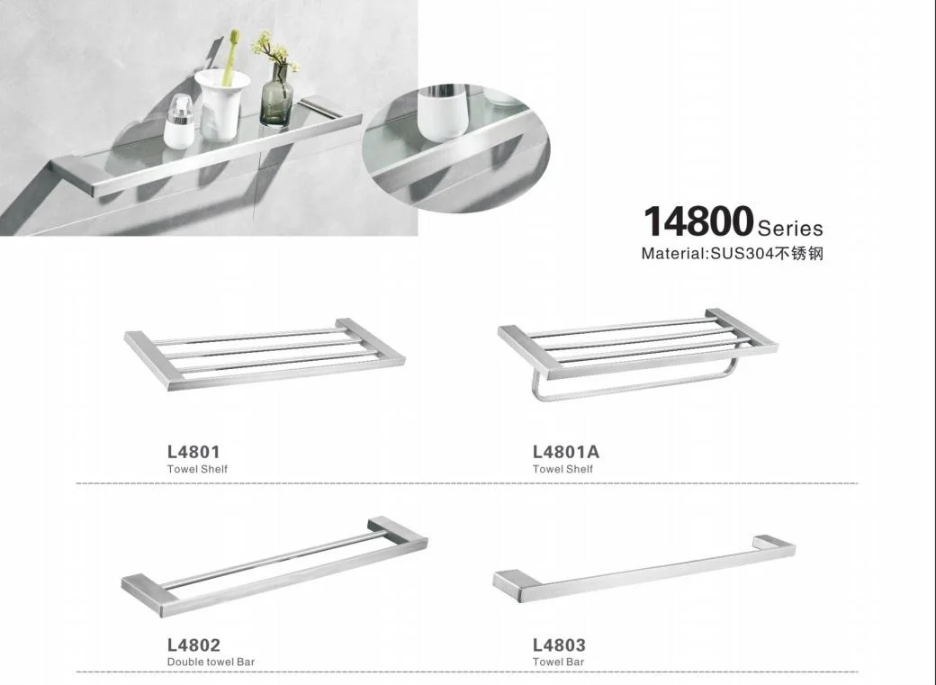 Acessórios personalizados para banheiro conjunto de ferragens para banheiro SUS304 porta-toalhas de entrada Cromado