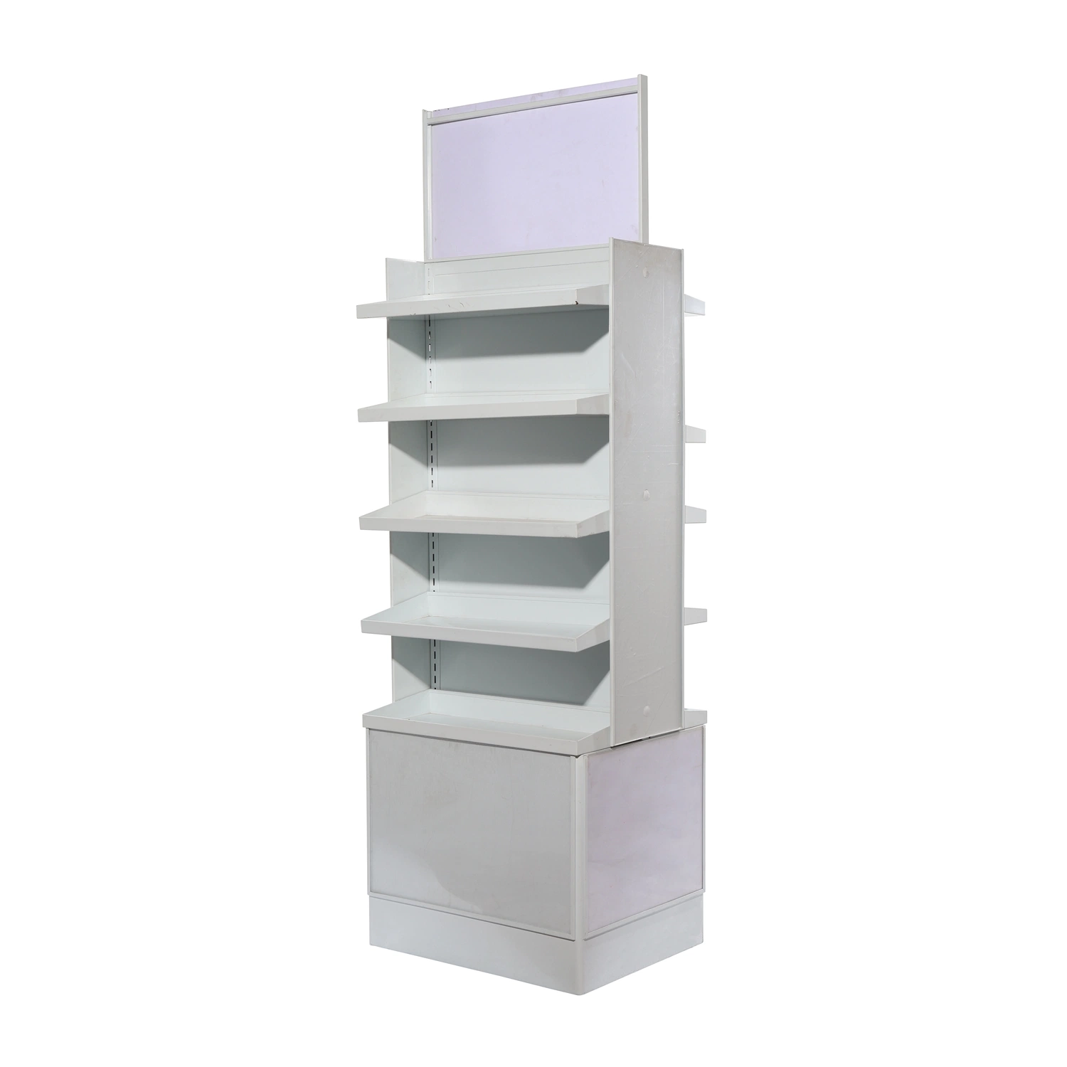 Display Base-Island Metal Floor Fruit Vegetable Wine Storage Store Stand Shelf Panel Display Rack Stand