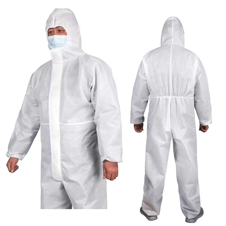 PP+PE SMS White Safety Protective Waterproof Protective Clothing