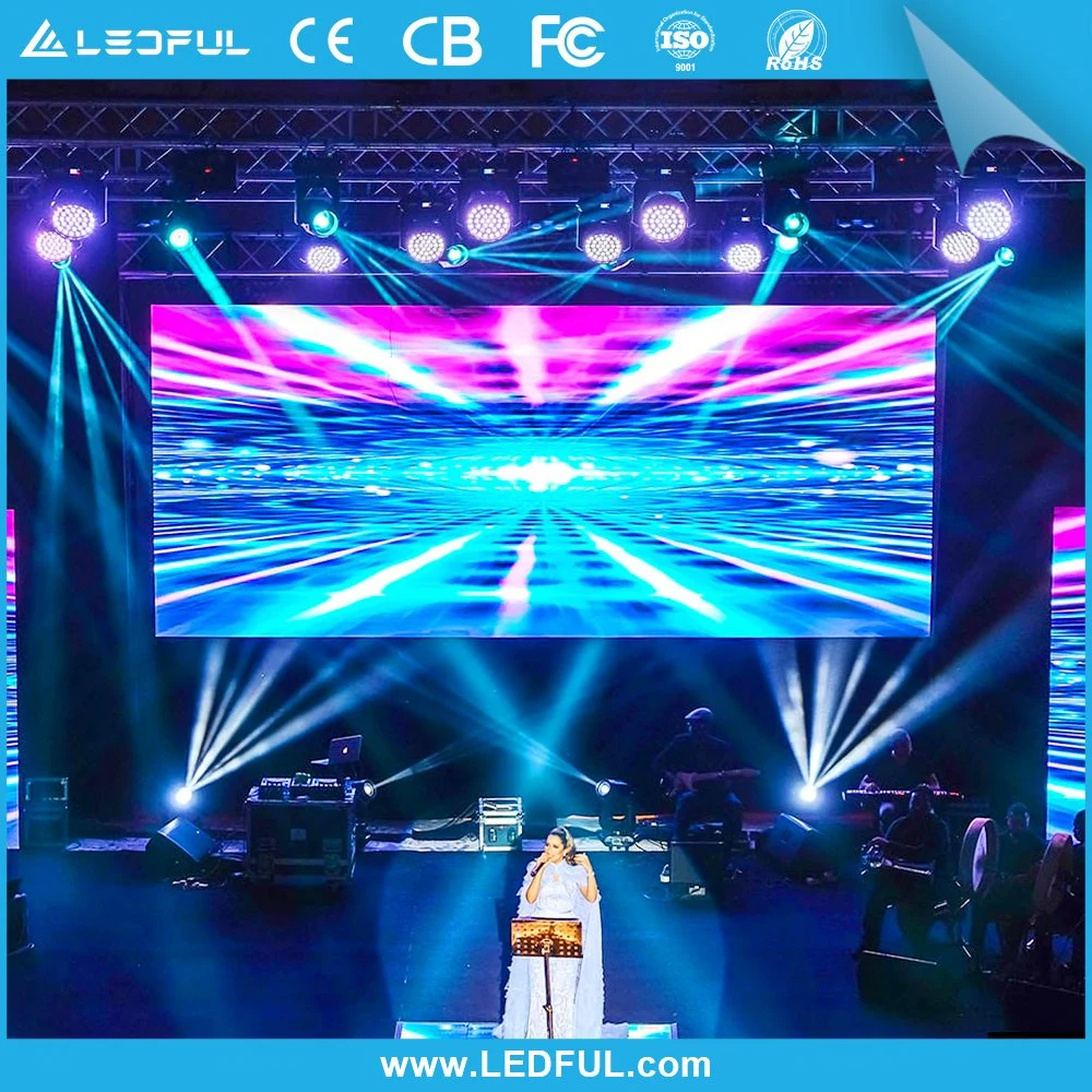 تعرض مصفوفة لوحة LED كاملة الألوان P3.91 مؤشر LED الخاص بالمرحلة الداخلية شاشة عرض تأجير الجدار