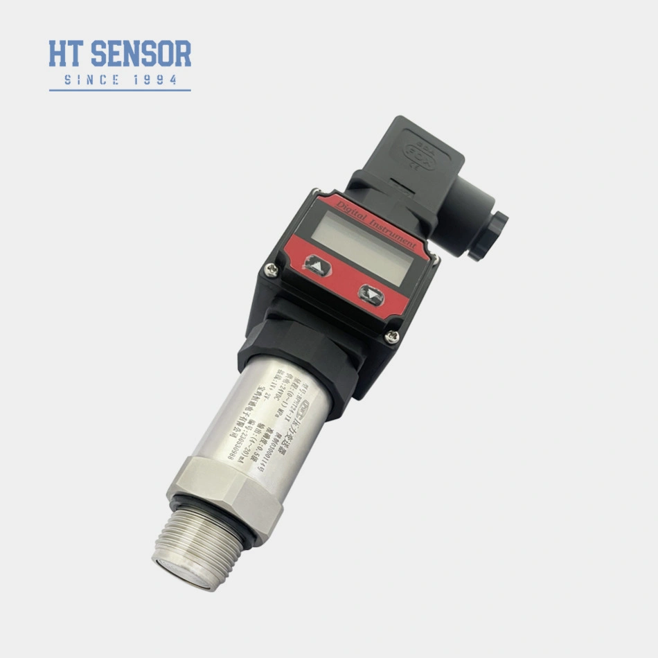 Hengtong 4-20mA LCD LED Display Flush Diaphragm Pressure Transmitter Digital Pressure Sensor