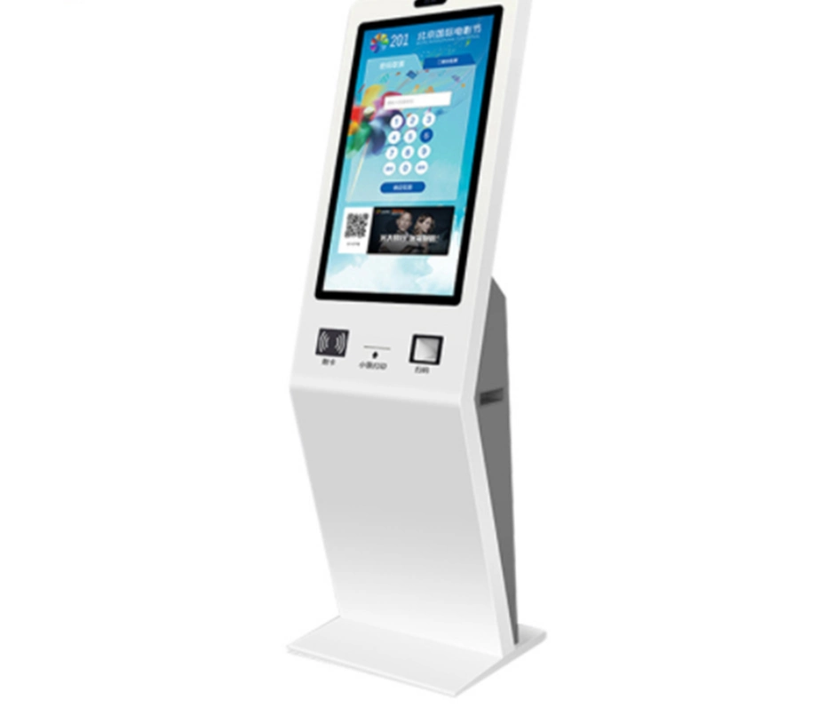 17" Digital Signage IR Touch Screen Kiosk Queue Management System with Ticket Dispenser