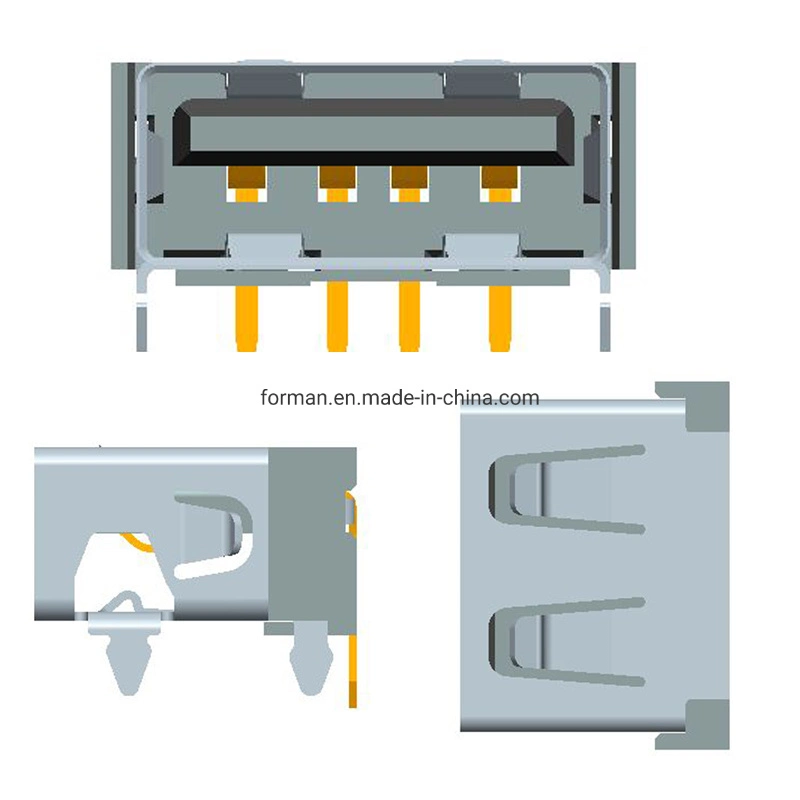 USB 2.0 Short Body SD Cards Receptacle USB Cable Connector