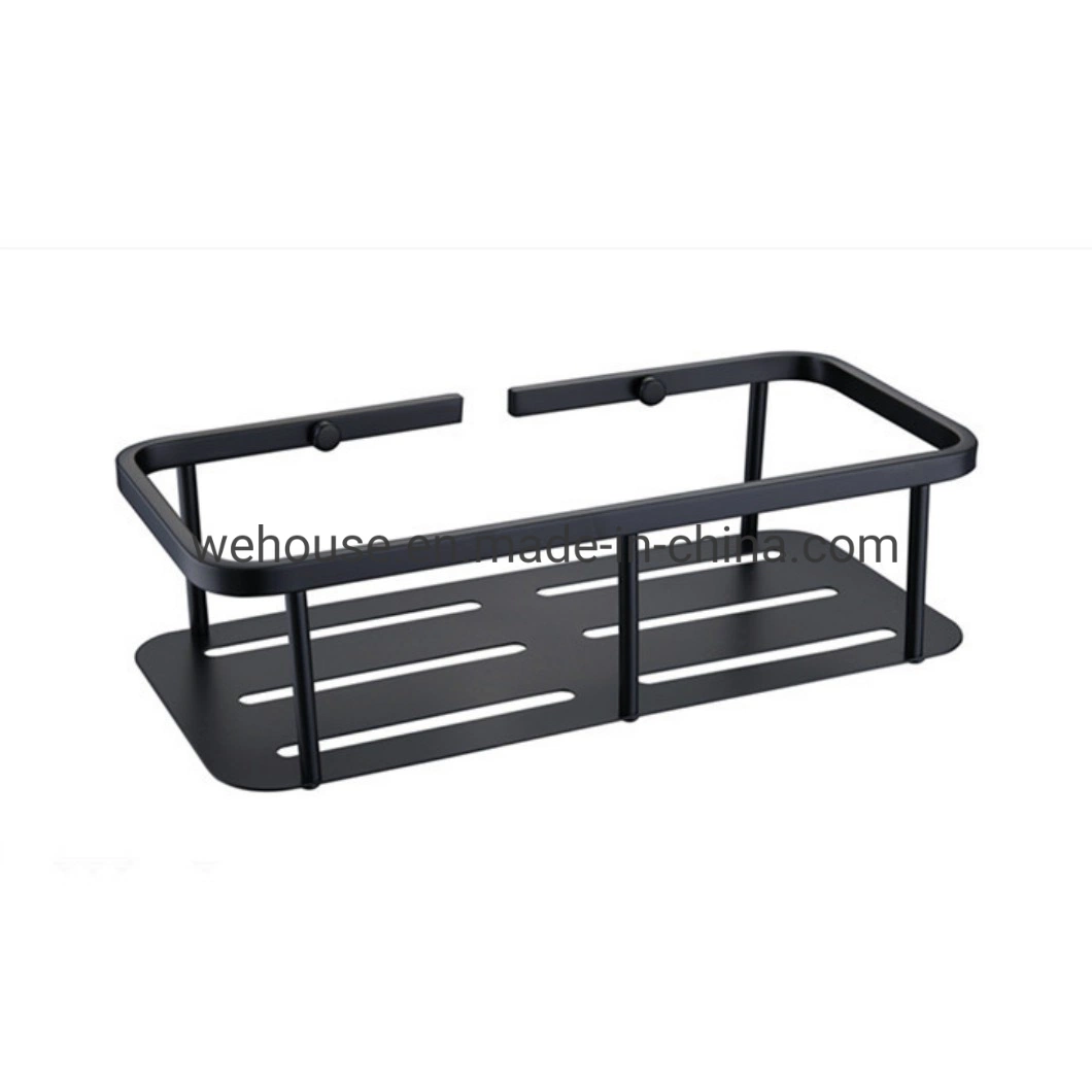 Corner Adhesive Shelves Aluminum Wall Mounted with Hooks Bathroom Shower Caddy Stainless Steel Basket Kitchen Racks