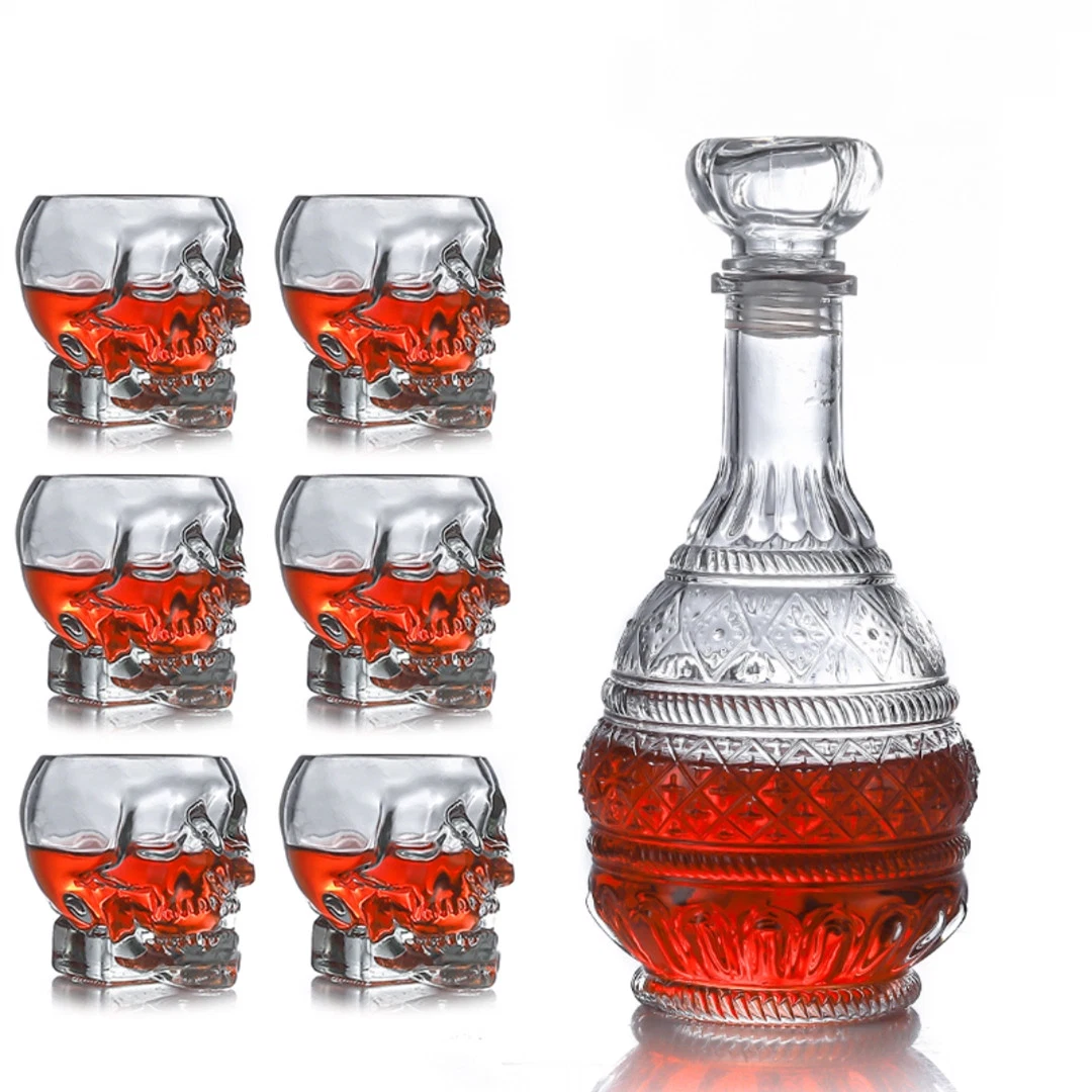 Whiskey Tasting Glasses Crystal Whisky Glass Bottle Austria Cup Quantity Red Classic Europe Style