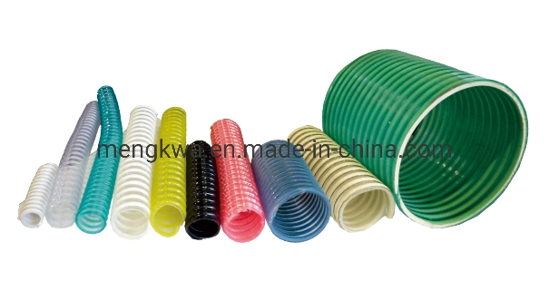 PVC transparente flexible Primavera Espiral de alambre de acero reforzado de succión de combustible de agua del conducto de descarga de extrusión de manguito de tubo