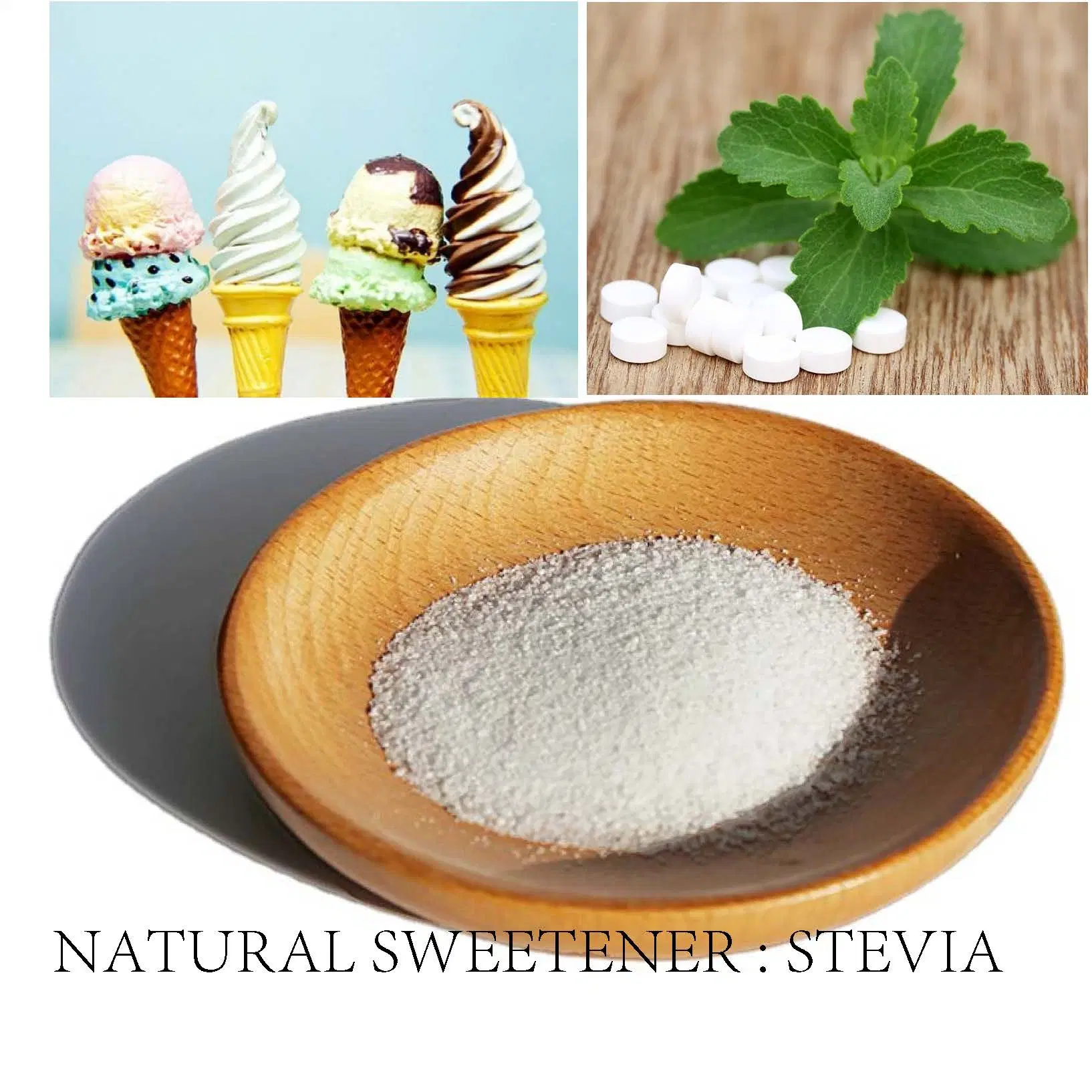 Stevia 40%, 50%, 60%, 80%, 90%, 95%, 97%, 98%, 99% Powder Health Food