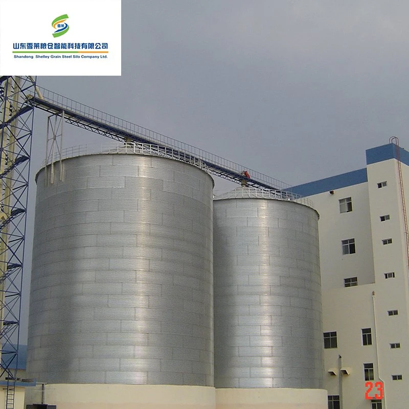 China Manufacturer 3000 Ton Steel Maize Grain Flat Bottom Wheat Soybeans Silo