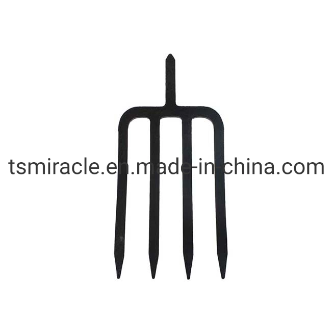 Wholesale Polished Stainless Steel Head Traditional Tough Metal D Grip Wood Handle Farming Garden Fork