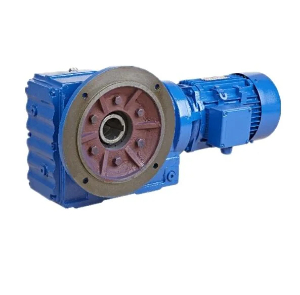 Right Angle Shaft Helical Gear Motor Combination with Worm Wheel