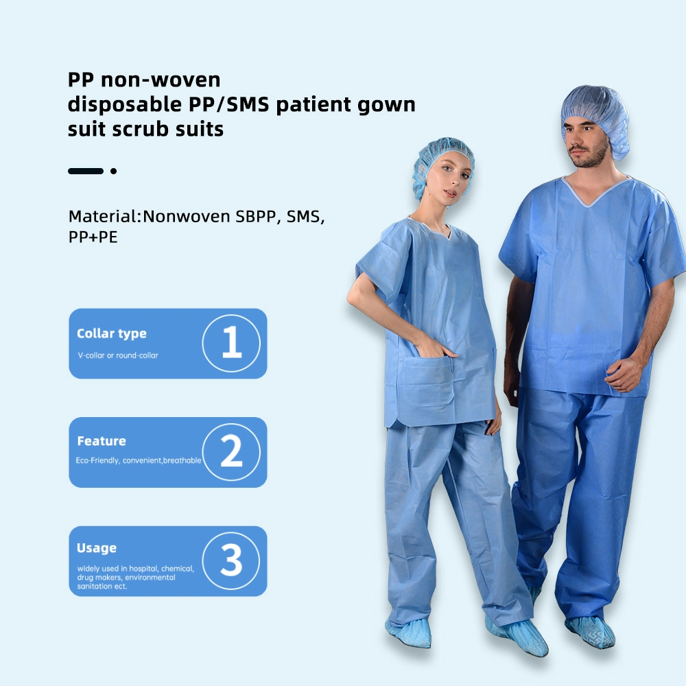 Hot 2021 Sell Hygienic Patient Gown/Scrub Suits Medical Consumable Hospital Uniform