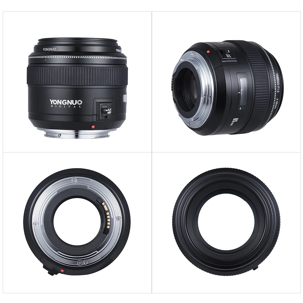 Teleobjetivo mediano con objetivo de fotograma completo con enfoque automático Yongnuo 85mm F1,8 Objetivo de enfoque fijo Prime para D810 D750 D850 D7100 D7200 D3200