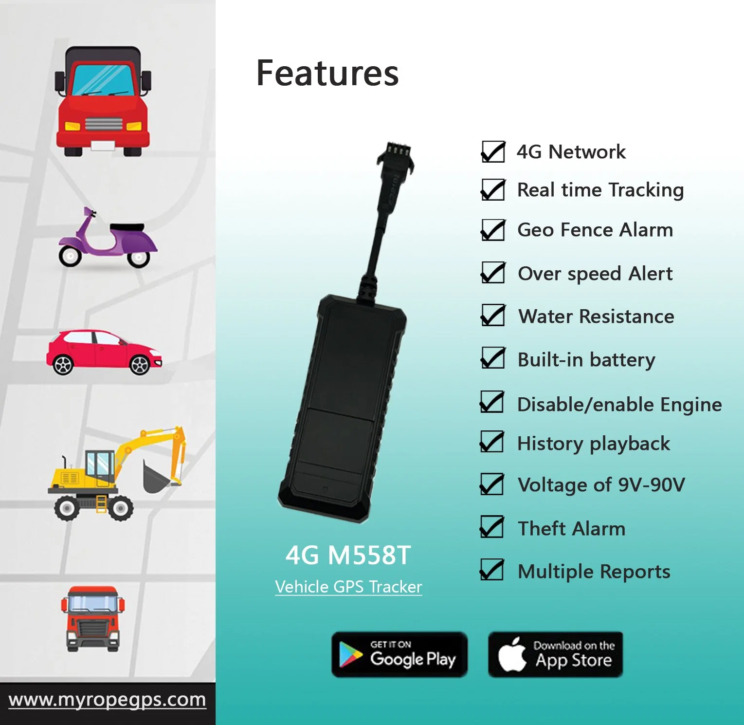 Middle East Remotely Shut Down Engine Cheap 4G Small Vehicle GPS Tracker