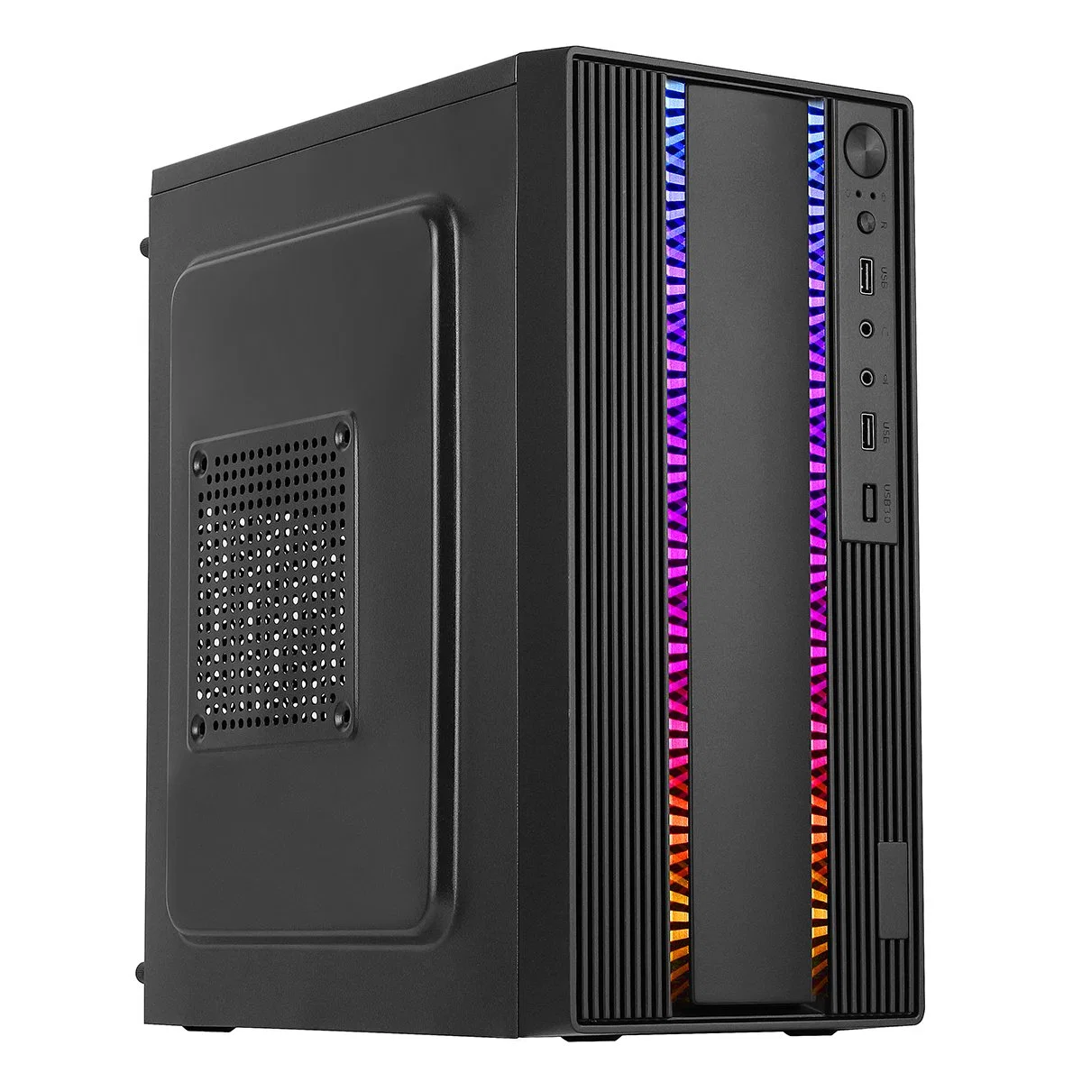 RGB Strip Light PC Gabinete PC Micro ATX Case Gaming Computer Cases & Towers