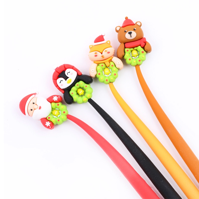 Office/School Supplies Christmas Kids Pens Silicone Christmas Pens