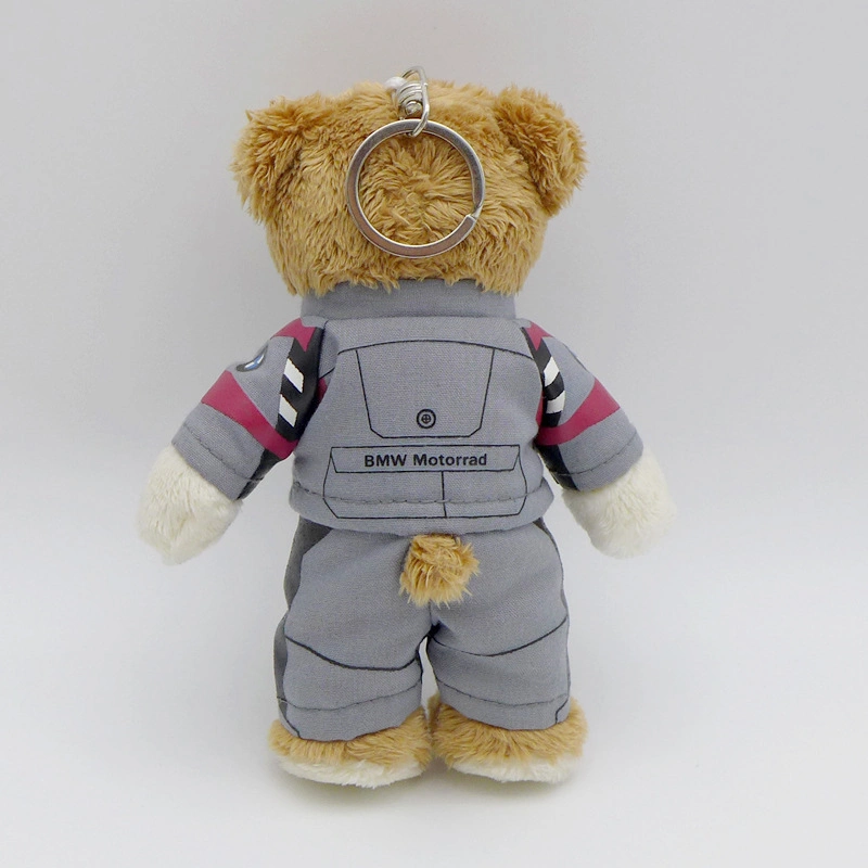 Commerce de gros uniforme personnalisé 12cm mignon farci animal en peluche Peluche ours de trousseau