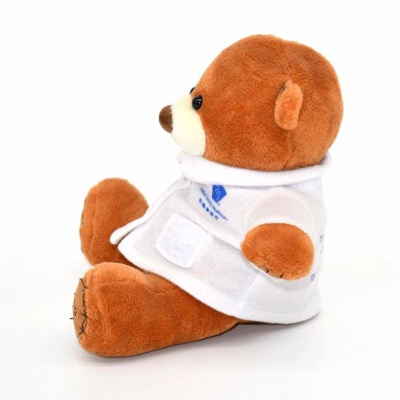 fait sur mesure 20cm animal en peluche jouet en peluche de correctifs Mascot médecin ours en peluche