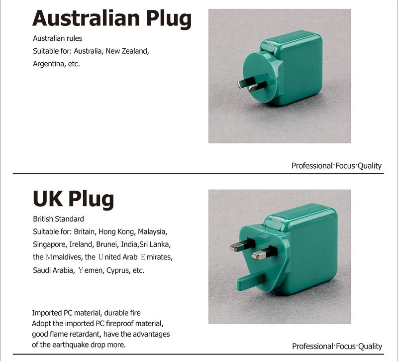 Pengchu-Netzteil mit Kunststoffgehäuse 5V 0,5A 1a 2a 3a 2,5W 5W 10W 15W austauschbare eu au US uk Wand Adapter für Mobiltelefon