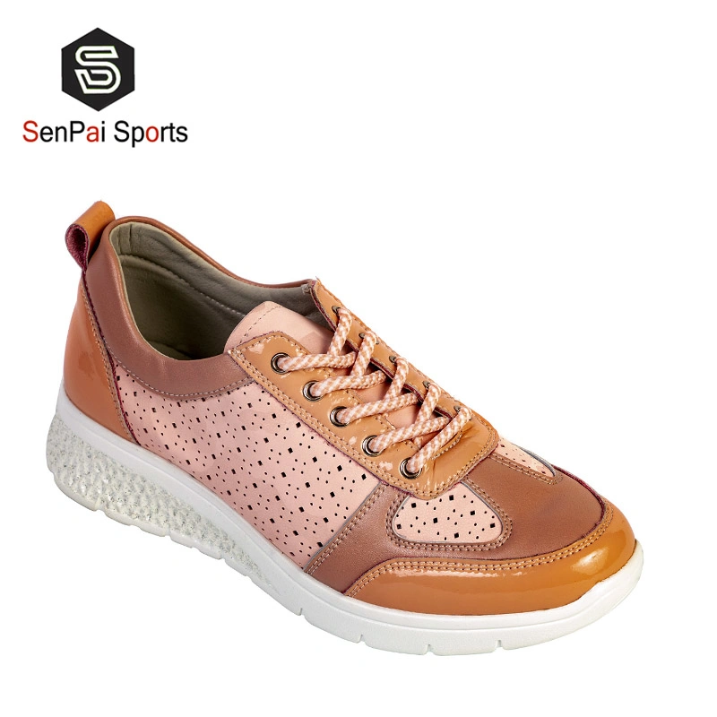 Lady Sexy Fashion High Heels Flats Shoes Female Autumn Hollow Breathable Casual Sneakers