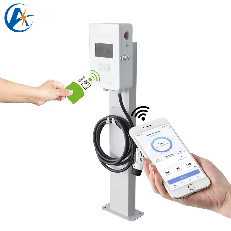 Reliable Quality EV Charging Station 7kw Car Charger Pile European Standard Intelligent Car Battery Charger