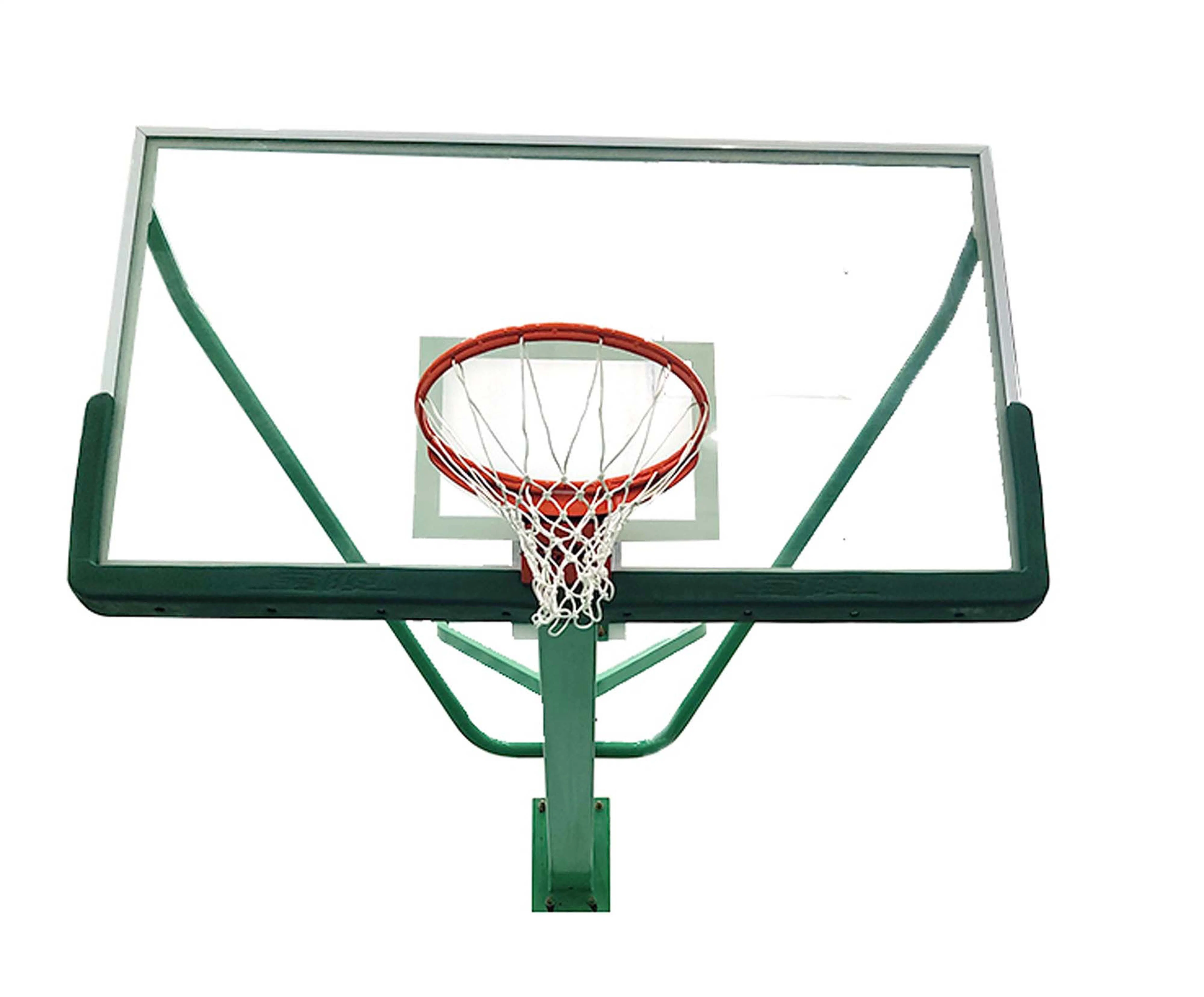 72 Wall Mount Basketball Hoop Goal/Stand Standard Tempered Glass Backboard Indoor/Outdoor Reinforcement Material