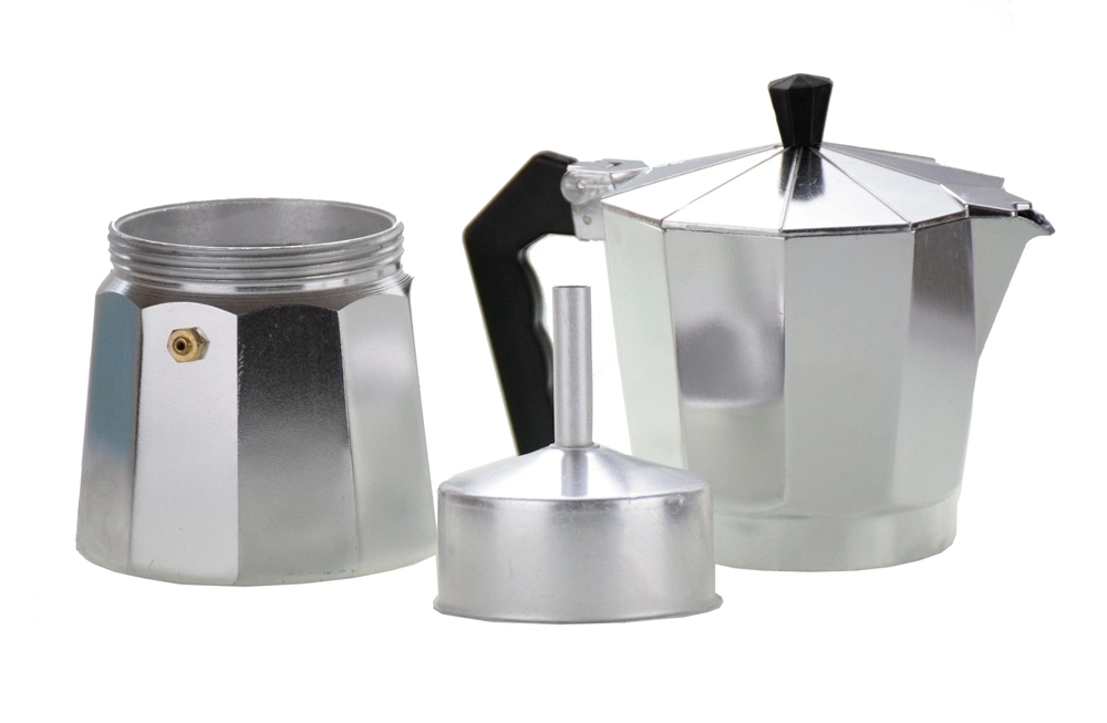 مع قدر من الألومنيوم الإيطالي المخصص Espresso Aluminium Moka سعة 300 مل من Ecocoffee