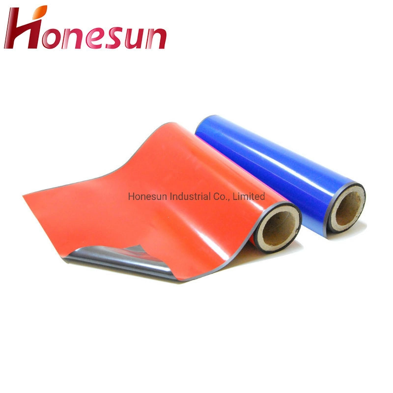 Colours Custom Magnets Magnetic Paper Magnetic Sheet Roll Isotropic Rubber Magnet Magnetic Sheets with PVC Adhesive Fridge Magnet 0.3mm 0.4mm 0.5mm