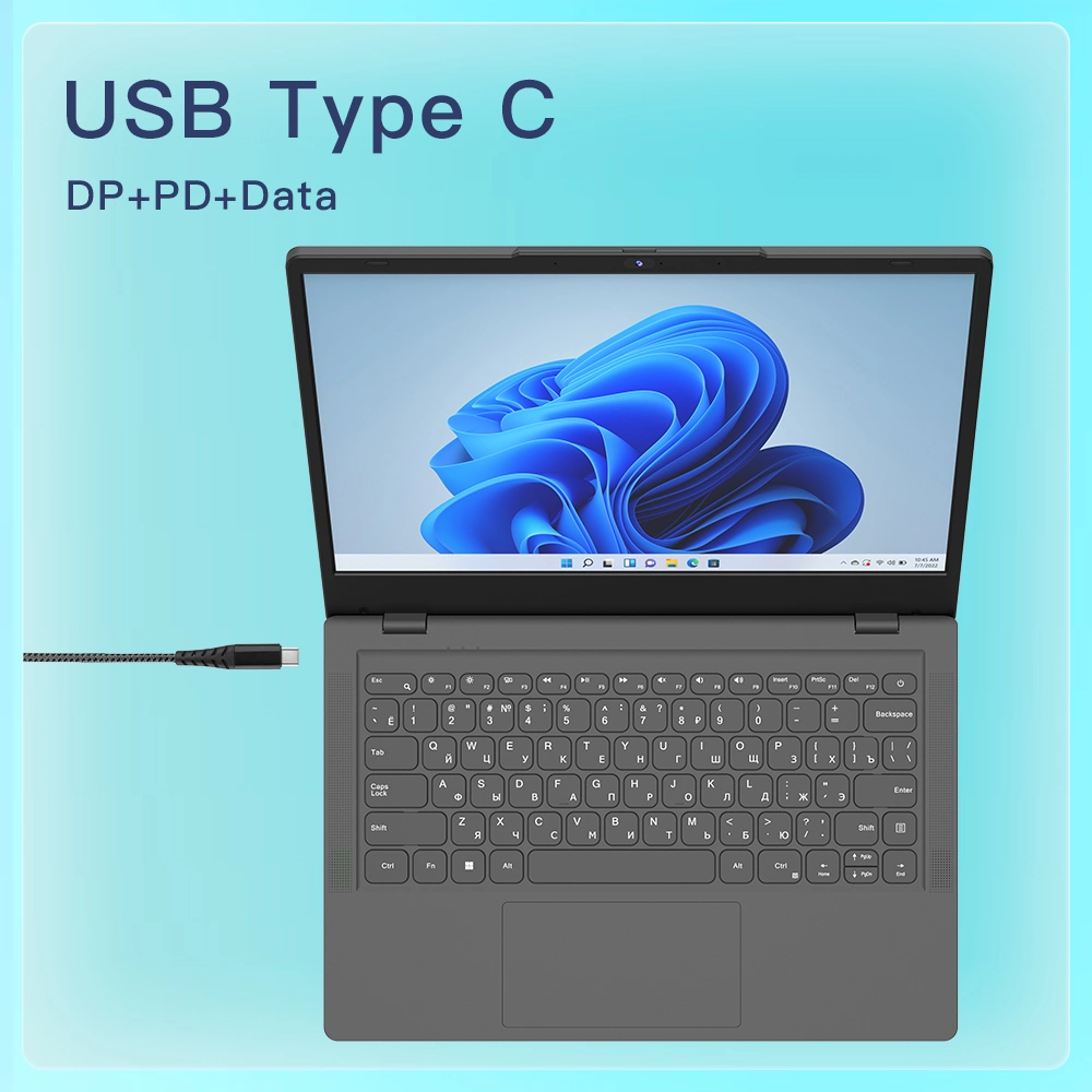 Cheap Laptop Plastic 14 Inch Laptop Notebook with Ergolift Hinge Backlit Keyboard Windows 11 Laptop Computers